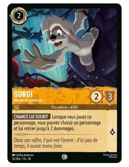 S10 - 010/204 : Gurgi - Mordu de pommes | Cartes à l'unité Lorcana