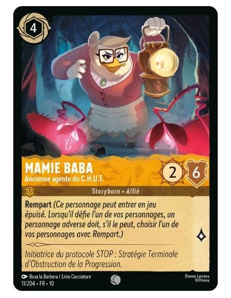 S10 - 011/204 : Mamie Baba - Ancienne agente du C.H.U.T. | Cartes à l'unité Lorcana