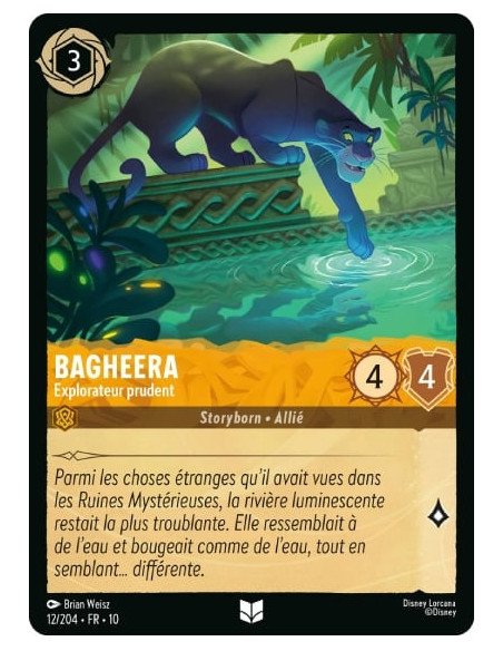 S10 - 012/204 : Bagheera - Explorateur prudent | Cartes à l'unité Lorcana
