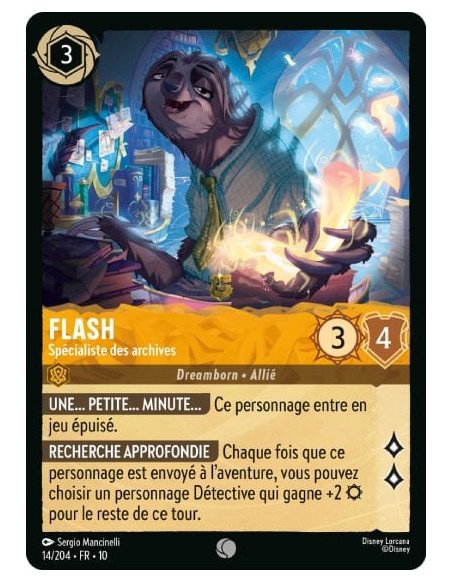 S10 - 014/204 : Flash - Spécialiste des archives | Cartes à l'unité Lorcana