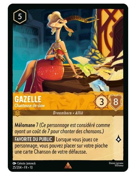 S10 - 025/204 : Gazelle - Chanteuse de slow | Cartes à l'unité Lorcana
