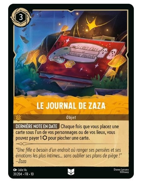 S10 - 031/204 : Le journal de Zaza | Cartes à l'unité Lorcana