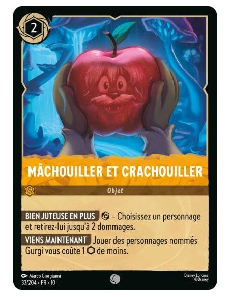 S10 - 033/204 : Mâchouiller et crachouiller | Cartes à l'unité Lorcana