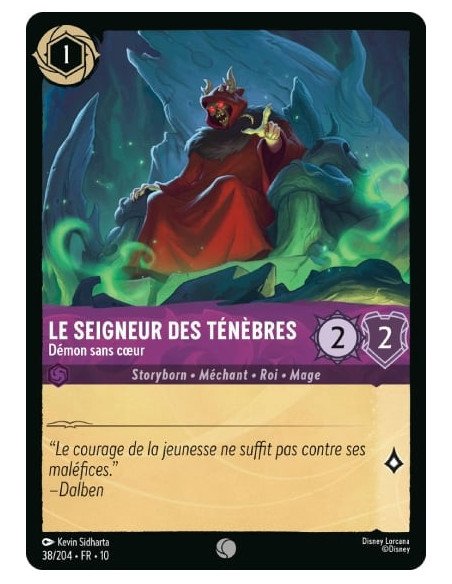 S10 - 038/204 : Le Seigneur Des Ténèbres - Démon sans cœur | Cartes à l'unité Lorcana