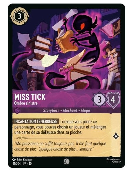S10 - 041/204 : Miss Tick - Ombre sinistre | Cartes à l'unité Lorcana