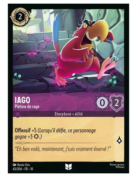 S10 - 043/204 : Iago - Piétine de rage | Cartes à l'unité Lorcana