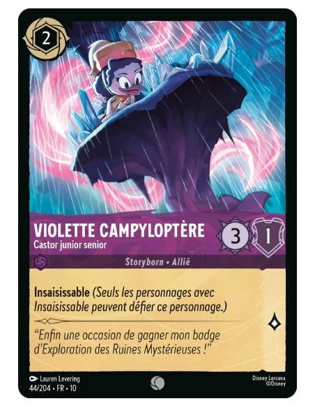 S10 - 044/204 : Violette Campyloptère - Castor junior senior | Cartes à l'unité Lorcana