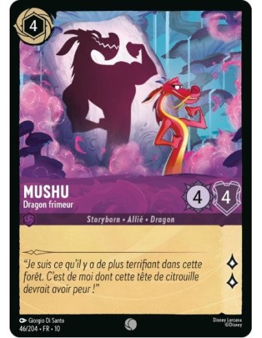 S10 - 046/204 : Mushu - Dragon frimeur | Cartes à l'unité Lorcana