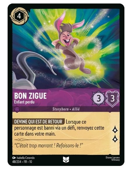 S10 - 048/204 : Bon Zigue - Enfant perdu | Cartes à l'unité Lorcana
