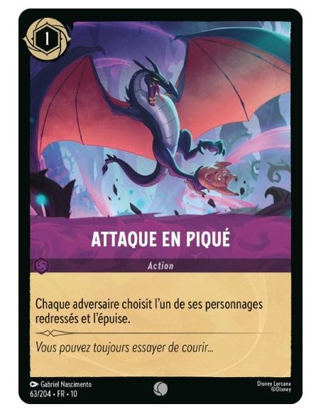 S10 - 063/206 : Attaque en piqué | Cartes à l'unité Lorcana