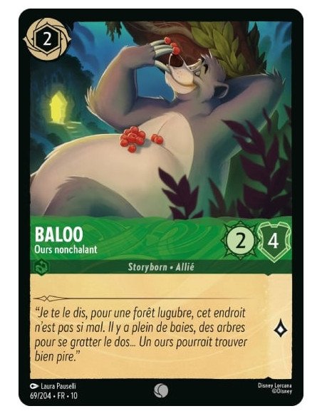 S10 - 069/204 : Baloo - Ours nonchalant | Cartes à l'unité Lorcana
