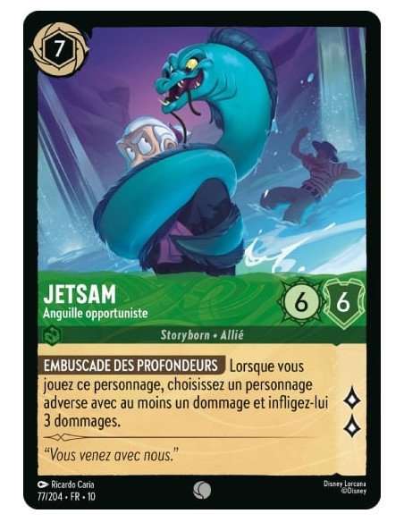S10 - 077/204 : Jetsam - Anguille opportuniste | Cartes à l'unité Lorcana