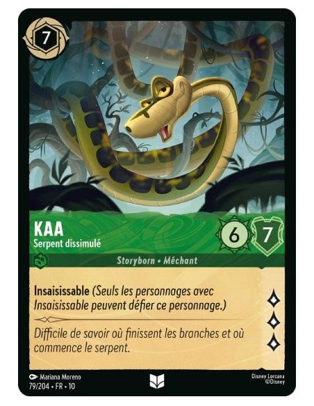 S10 - 079/204 : Kaa - Serpent dissimulé | Cartes à l'unité Lorcana