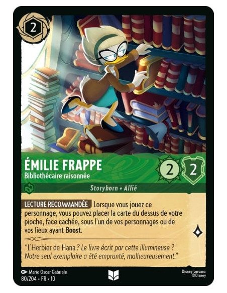 S10 - 080/204 : Émilie Frappe - Bibliothécaire raisonnée | Cartes à l'unité Lorcana