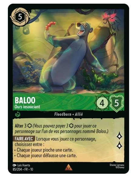 S10 - 085/204 : Baloo - Ours insouciant | Cartes à l'unité Lorcana