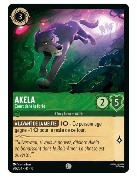 S10 - 090/204 : Akela - Court dans la forêt | Cartes à l'unité Lorcana