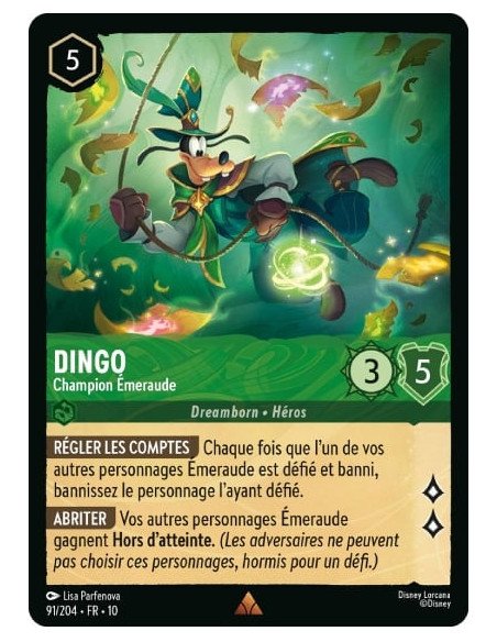 S10 - 091/204 : Dingo - Champion Émeraude | Cartes à l'unité Lorcana