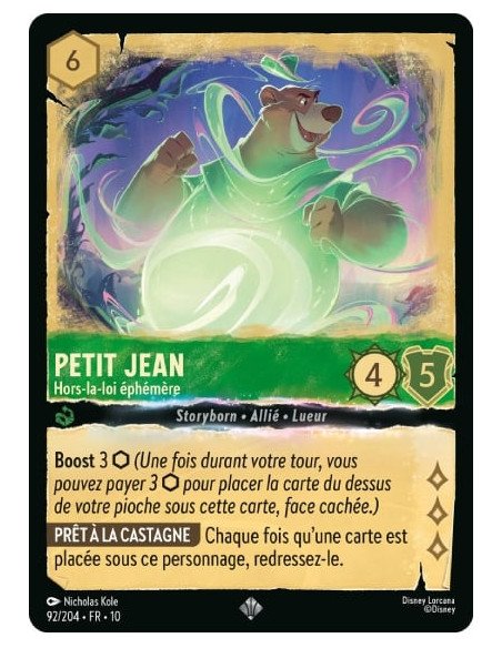 S10 - 092/204 : Petit Jean - Hors-la-loi éphémère | Cartes à l'unité Lorcana