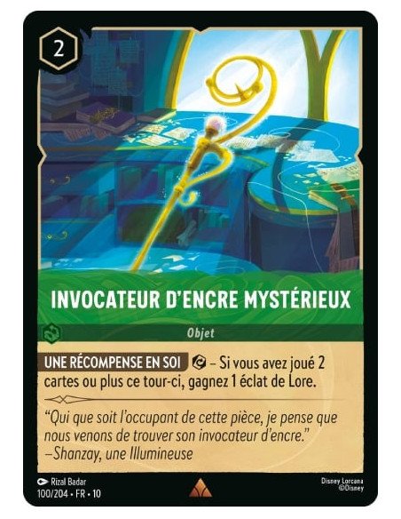 S10 - 100/204 : Invocateur d’encre mystérieux | Cartes à l'unité Lorcana