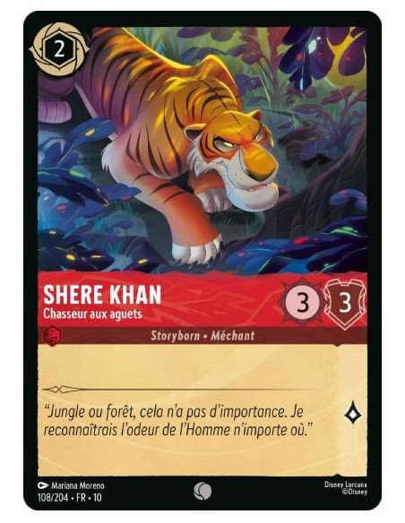 S10 - 108/204 : Shere Khan - Chasseur aux aguets | Cartes à l'unité Lorcana