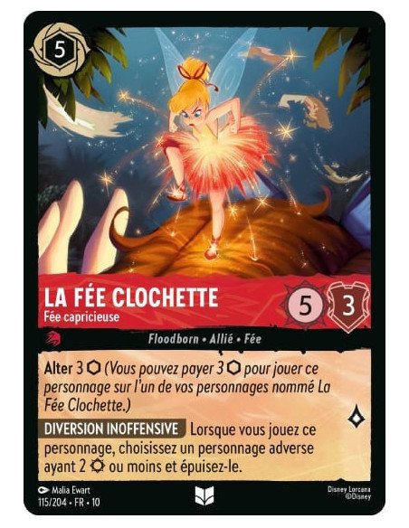 S10 - 115/204 : La Fée Clochette - Fée capricieuse | Cartes à l'unité Lorcana