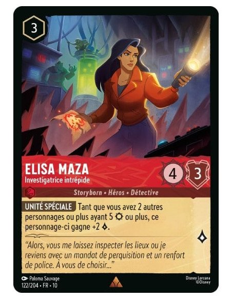 S10 - 122/204 : Elisa Maza - Investigatrice intrépide | Cartes à l'unité Lorcana