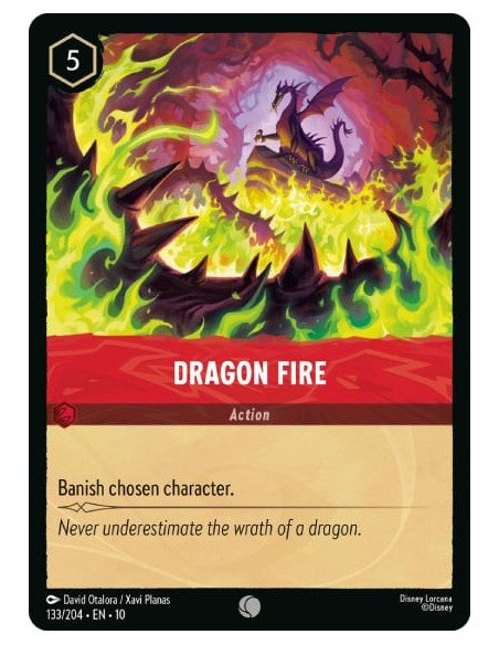 S10 - 133/204 : Feu Du Dragon | Cartes à l'unité Lorcana