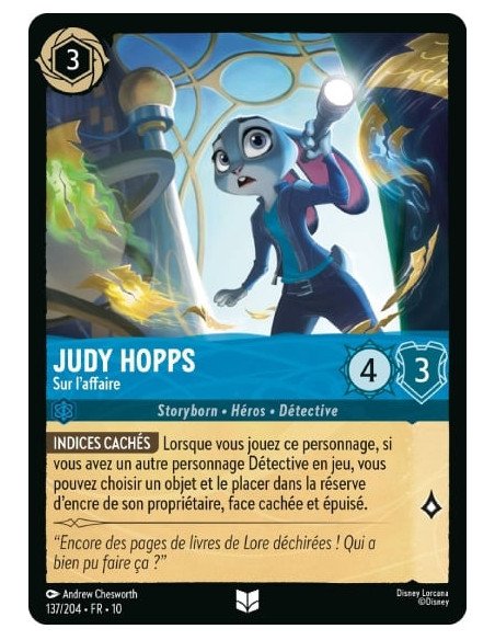S10 - 137/204 : Judy Hopps - Sur l'affaire | Cartes à l'unité Lorcana