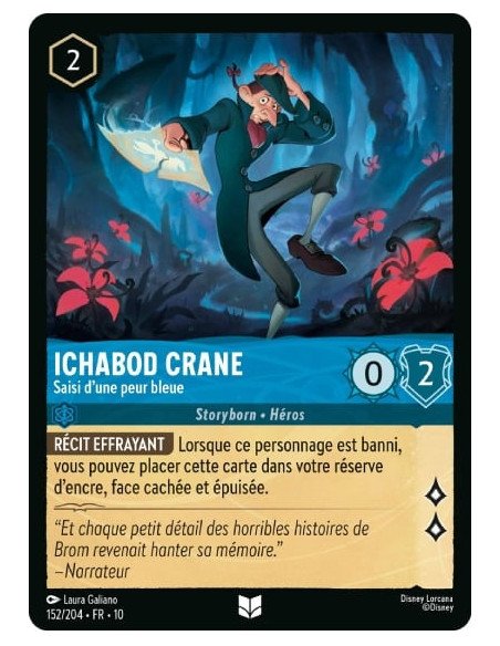 S10 - 152/204 : Ichabod Crane - Saisi d'une peur bleue | Cartes à l'unité Lorcana
