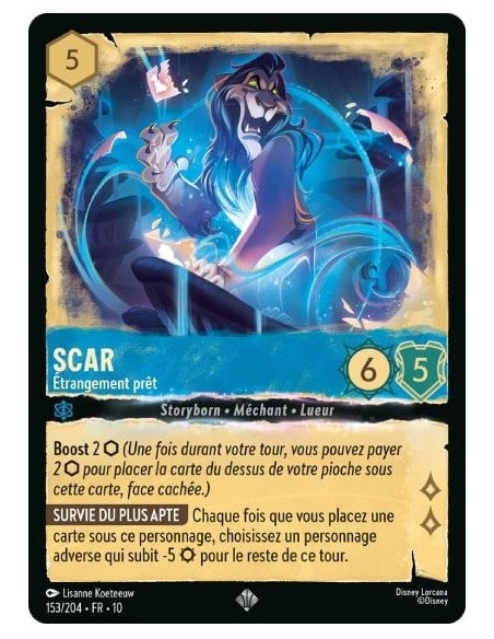 S10 - 153/204 : Scar - Étrangement prêt | Cartes à l'unité Lorcana