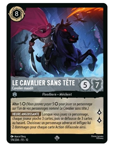 S10 - 174/204 : Le Cavalier Sans Tête - Cavalier maudit | Cartes à l'unité Lorcana