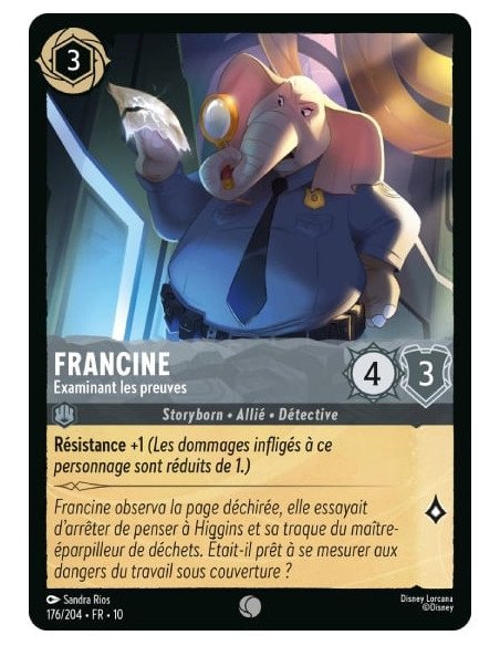 S10 - 176/204 : Francine - Examinant les preuves | Cartes à l'unité Lorcana
