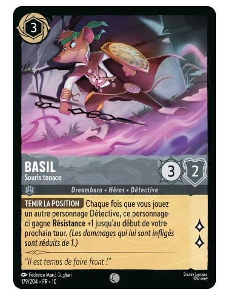 S10 - 179/204 : Basil - Souris tenace | Cartes à l'unité Lorcana