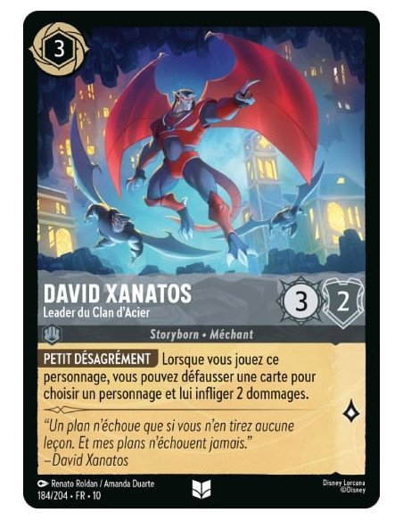 S10 - 184/204 : David Xanatos - Leader du Clan d'Acier | Cartes à l'unité Lorcana