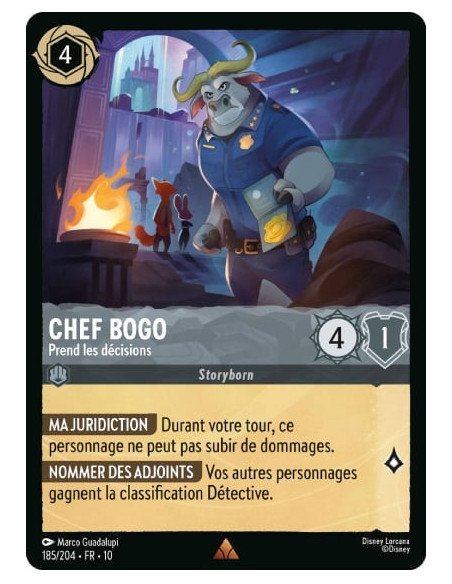 S10 - 185/204 : Chef Bogo - Prend les décisions | Cartes à l'unité Lorcana