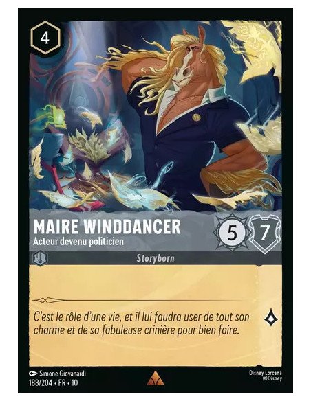 S10 - 188/204 : Maire Winddancer - Acteur devenu politicien | Cartes à l'unité Lorcana