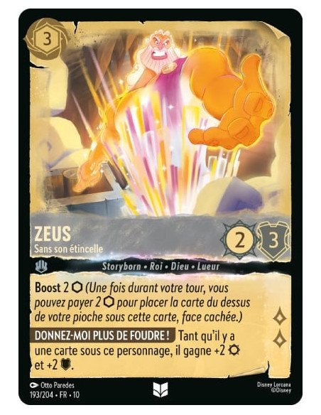 S10 - 193/204 : Zeus - Sans son étincelle | Cartes à l'unité Lorcana