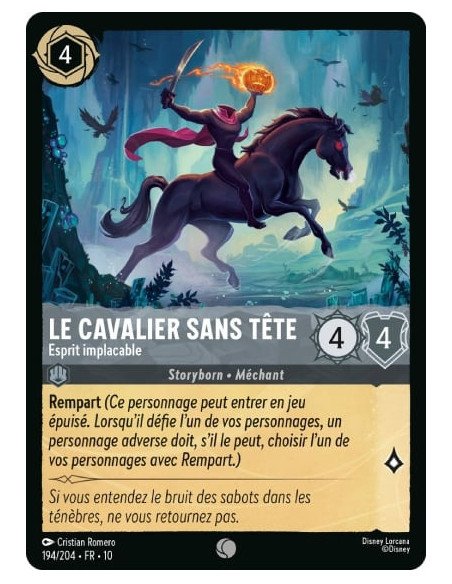 S10 - 194/204 : Le Cavalier Sans Tête - Esprit implacable | Cartes à l'unité Lorcana