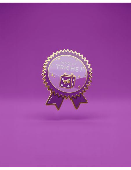 Pin's Médaille : Le Pro de la Triche - Grenier Ludique