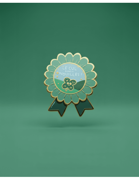 Pin's Médaille : Le Cul Bordé de Nouilles ! - Grenier Ludique
