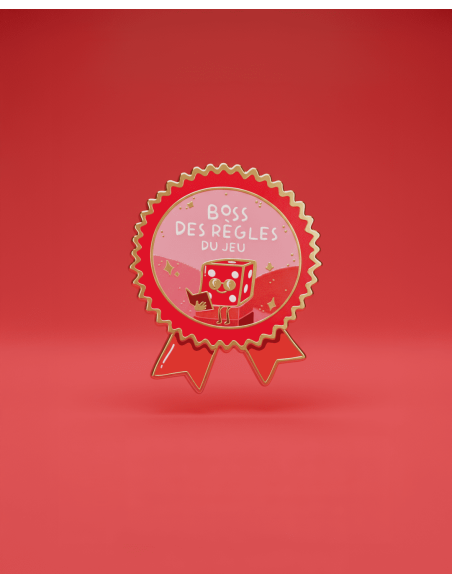 Pin's Médaille : Boss des Règles du Jeu - Grenier Ludique