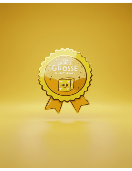 Pin's Médaille : J'ai la plus Grosse (Ludothèque) - Grenier Ludique