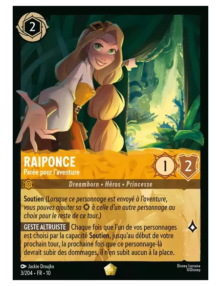 S10 - 003/204 : Raiponce - Parée pour l'aventure | Cartes à l'unité Lorcana