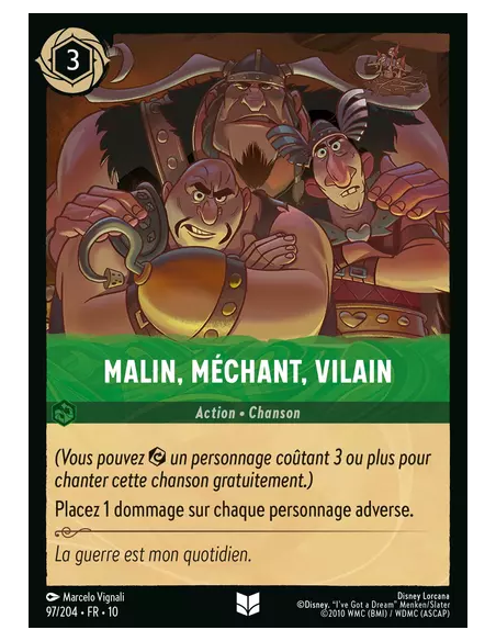 S10 - 097/204 : Malin, méchant, vilain | Cartes à l'unité Lorcana