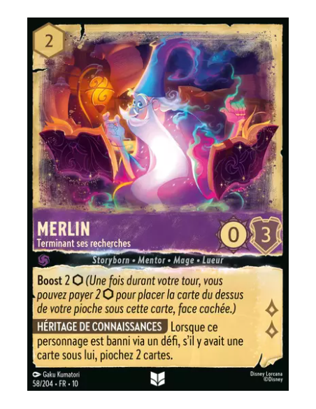 S10 - 058/204 : Merlin - Terminant ses recherches | Cartes à l'unité Lorcana