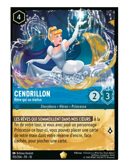 S10 - 155/204 : Cendrillon - Rêve qui se réalise | Cartes à l'unité Lorcana