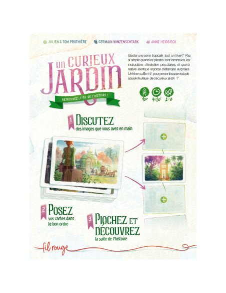 Fil Rouge : Un Curieux Jardin - Jeu de société