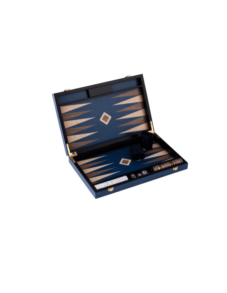 Backgammon Noyer Bleu - 38 cm