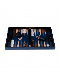 Backgammon Noyer Bleu - 38 cm 2