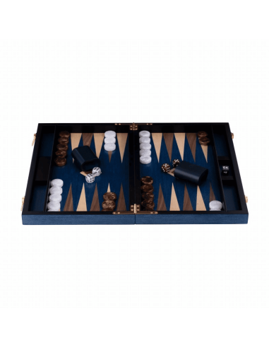 Backgammon Noyer Bleu - 38 cm